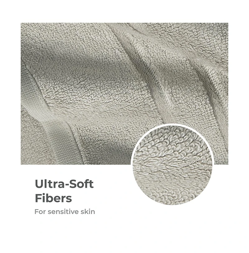 Cariloha Washcloth | Ocean Mist 12"x12" Turkish Cotton & Viscose Material Blend Extra Smooth, Odor Resistant and Highly Absorbent