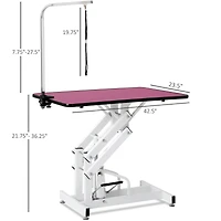 Streamdale 42.5INCH Hydraulic Pet Grooming Table Pink Color
