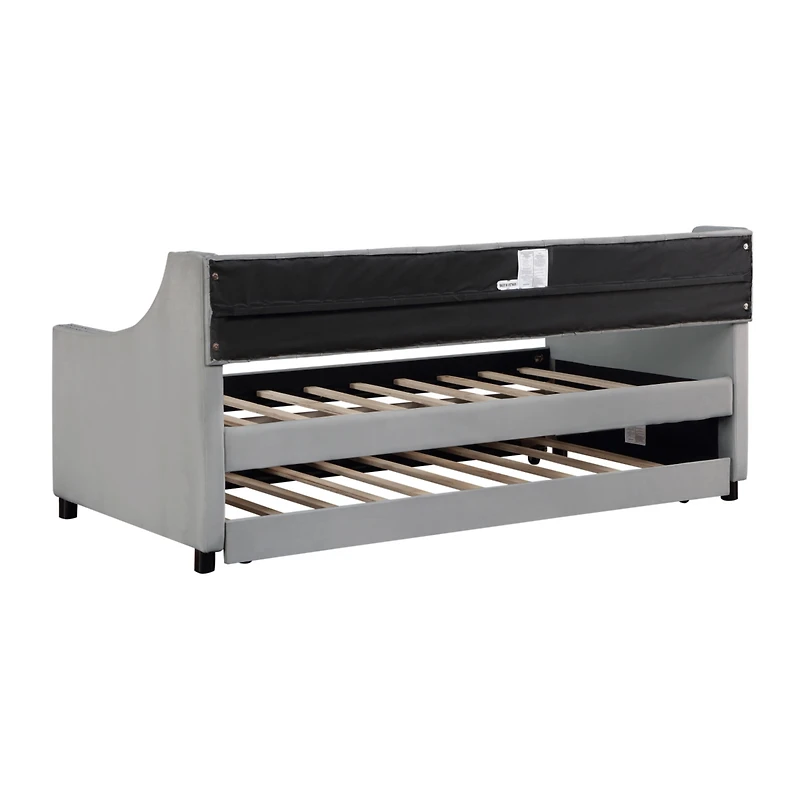 Simplie Fun Twin Size Daybed with Trundle Stylish and Space-Saving Solution for Guest Rooms and Kids