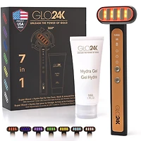 Super Wand + Hydra Gel for the Face, Neck & around the Eyeswith Advanced 7 Color Led, Controlled Light Heating, and Vibration Technologies