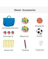 Sugift Inflatable Bounce House Kids Slide Jumping Castle without Blower