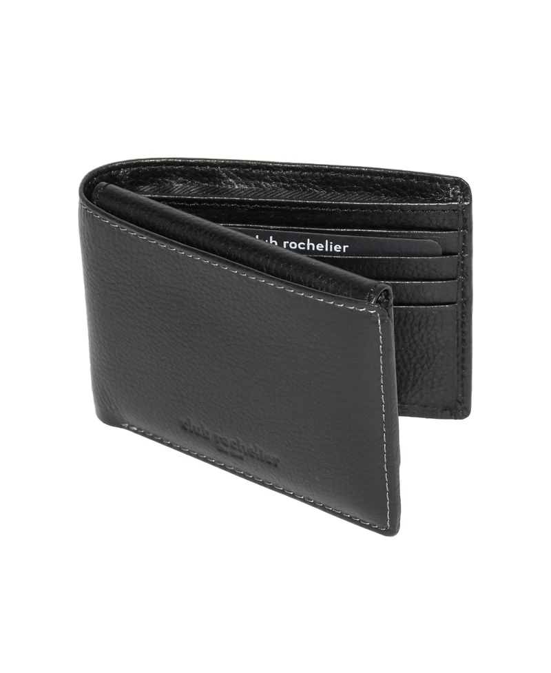 Club Rochelier Men's Slimfold Wallet with Removable Id
