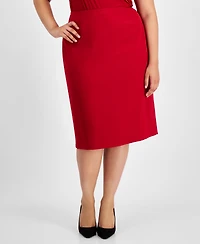 Kasper Plus Size Skimmer Skirt