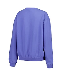 Soft As A Grape Women's Royal New York Mets Pigment Dye Pullover Sweatshirt
