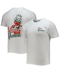 Image One Men's White Miami Hurricanes Mascot Bandana T-Shirt