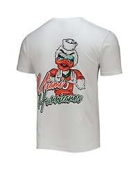Image One Men's White Miami Hurricanes Mascot Bandana T-Shirt