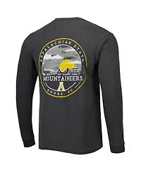Image One Men's Black Appalachian State Mountaineers Circle Campus Scene Long Sleeve T-Shirt