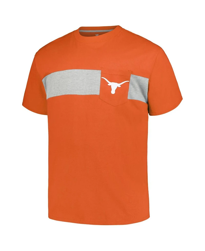 Profile Men's Texas Orange Texas Longhorns Big Tall Color Stripe T-Shirt