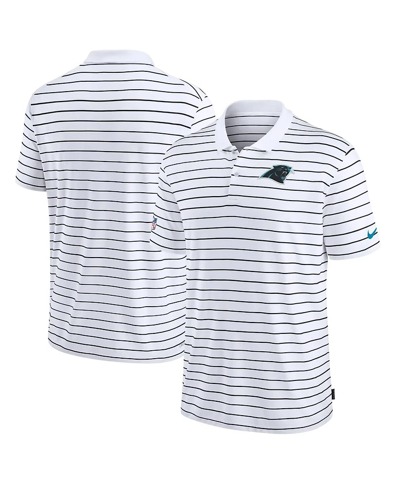 Nike Men's White Carolina Panthers Sideline Lock Up Victory Performance Polo