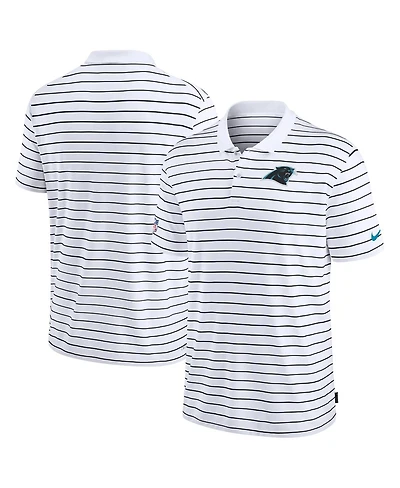 Nike Men's White Carolina Panthers Sideline Lock Up Victory Performance Polo
