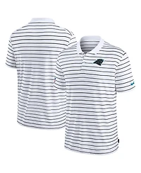 Nike Men's White Carolina Panthers Sideline Lock Up Victory Performance Polo