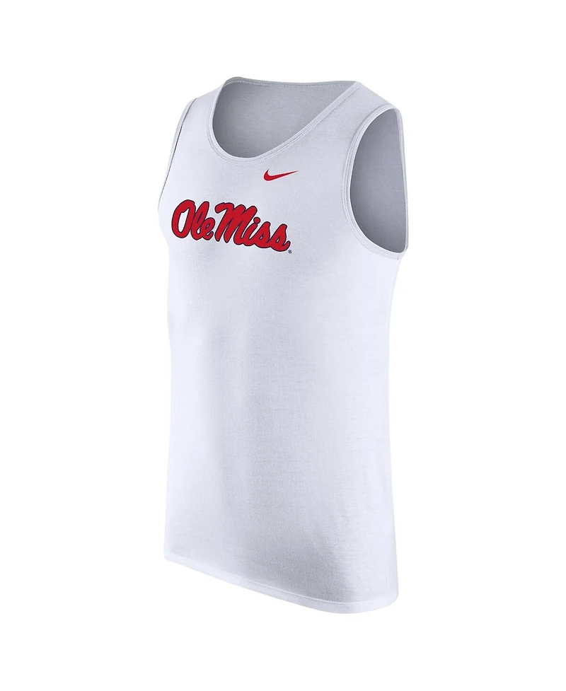 Nike Men's White Ole Miss Rebels Tank Top
