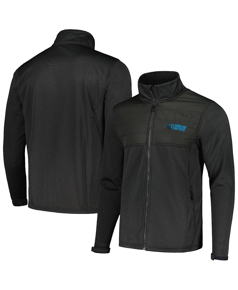 Dunbrooke Men's Heather Black Carolina Panthers Explorer Tech Full-Zip Jacket