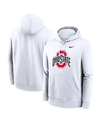 Nike Men's White Ohio State Buckeyes Primetime Evergreen Club Fleece Pullover Hoodie