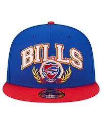 New Era Men's Royal/Red Buffalo Bills Team Establish 9FIFTY Snapback Hat