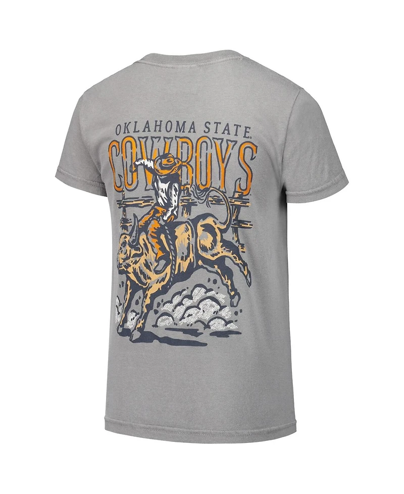 Image One Big Boys and Girls Gray Oklahoma State Cowboys Hyperlocal Comfort Colors T-Shirt