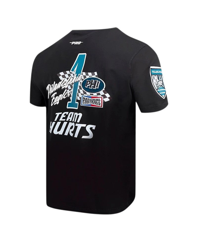 Pro Standard Men's Jalen Hurts Black Philadelphia Eagles Fast Lane Name Number Player T-Shirt