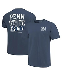 Image One Men's and Women's Navy Penn State Nittany Lions Hyper Local Cowbell Scarf Arc T-Shirt