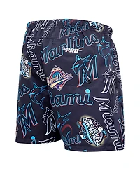 Pro Standard Men's Black Miami Marlins Toss Logo Woven Shorts