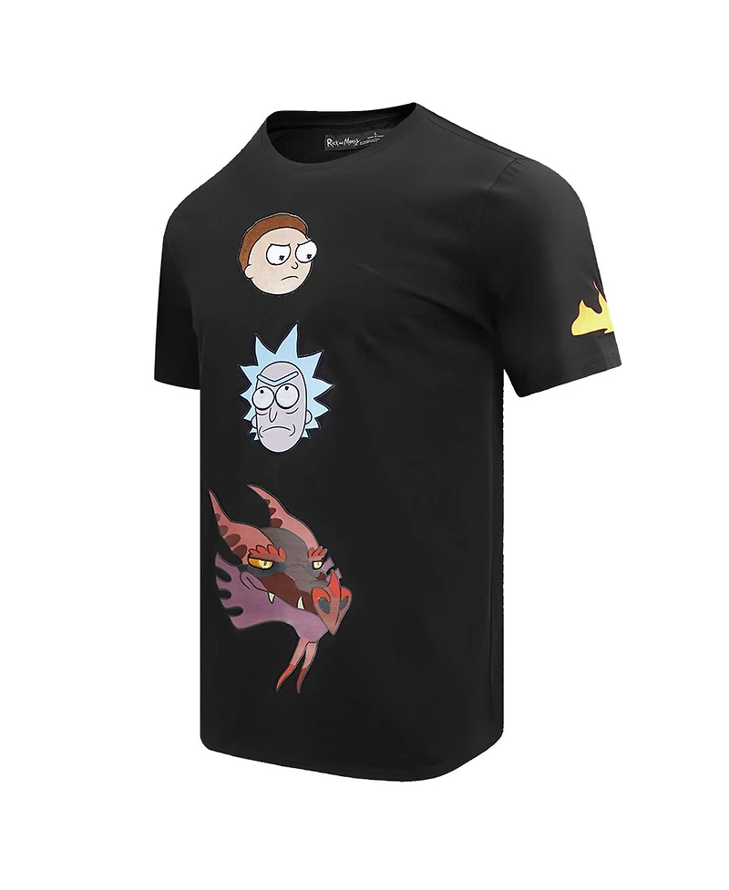 Freeze Max Men's Black Rick And Morty Balthromaw Year of the Dragon T-Shirt