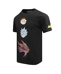 Freeze Max Men's Black Rick And Morty Balthromaw Year of the Dragon T-Shirt