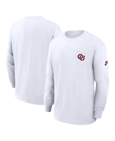 Nike Men's White Oklahoma Sooners Legacy Max9 Pocket Long Sleeve T-Shirt