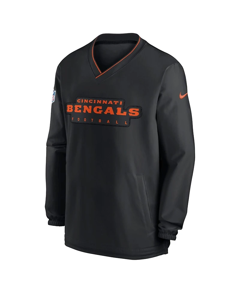Nike Men's Black Cincinnati Bengals Sideline Pullover Wind Shirt
