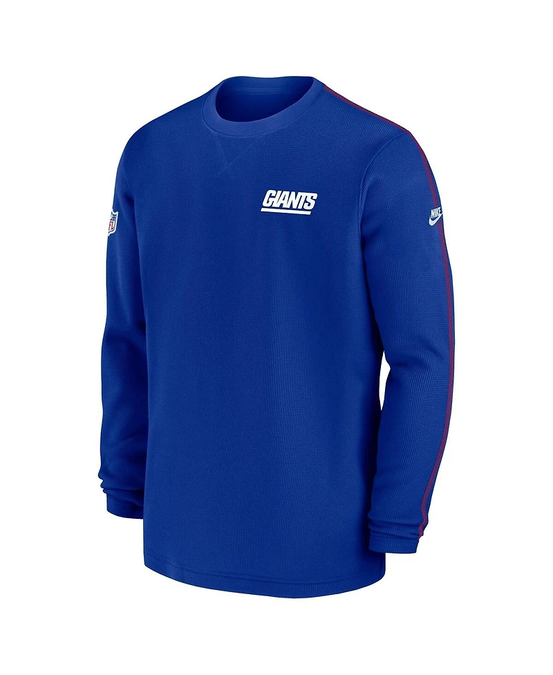 Nike Men's Royal New York Giants Alternate Logo Coach Long Sleeve Top