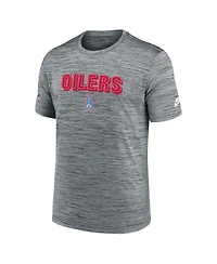 Nike Men's Gray Tennessee Titans Velocity Oilers Throwbacks Alternate Logo Performance T-Shirt
