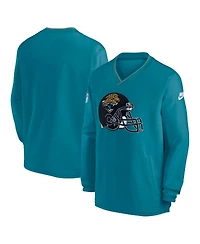 Nike Men's Teal Jacksonville Jaguars Throwback Alternate Logo Pullover Wind Shirt