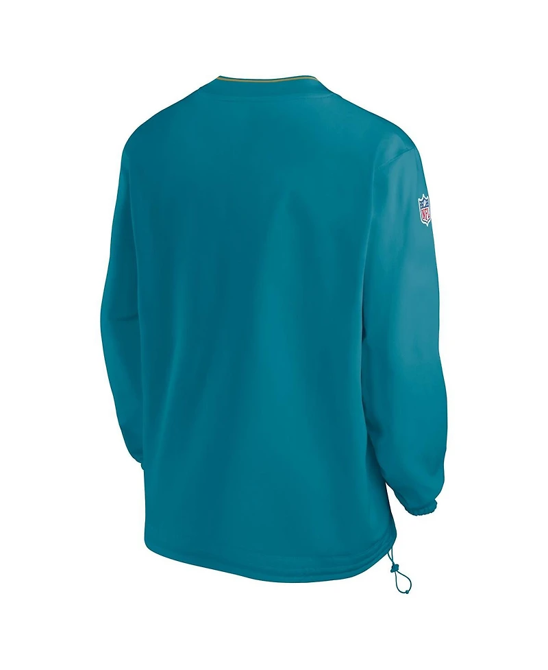 Nike Men's Teal Jacksonville Jaguars Throwback Alternate Logo Pullover Wind Shirt