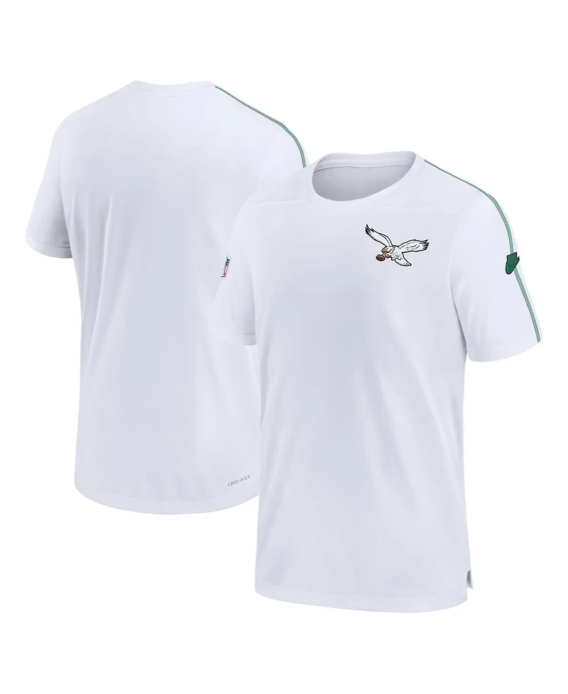 Nike Men's White Philadelphia Eagles Sideline Alternate Logo Coach Performance Top