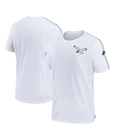 Nike Men's White Philadelphia Eagles Sideline Alternate Logo Coach Performance Top