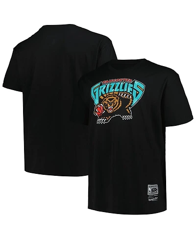 Mitchell & Ness Men's Black Vancouver Grizzlies Big Tall Hardwood Classics Vintage Logo T-Shirt