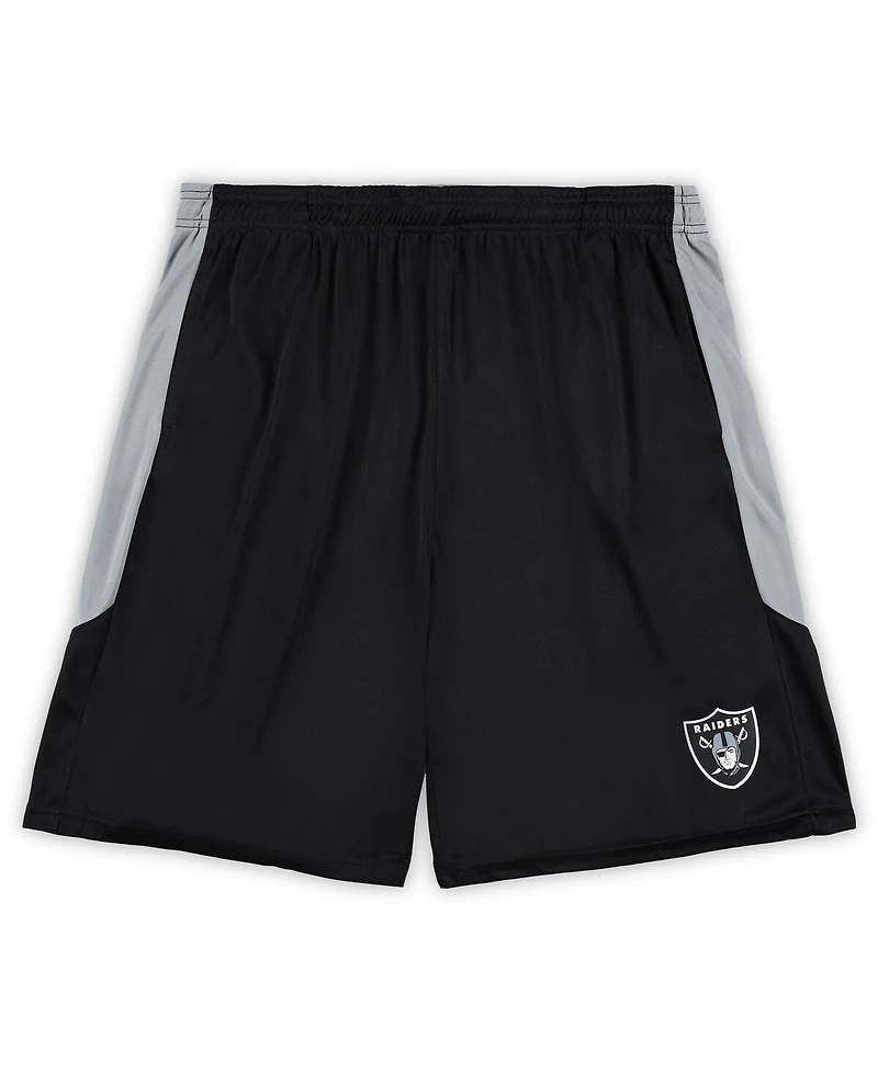Fanatics Men's Black Las Vegas Raiders Big Tall Team Logo Shorts