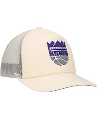 Mitchell & Ness Men's Cream Sacramento Kings Trucker Adjustable Hat