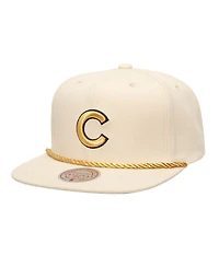 Mitchell & Ness Men's Cream Chicago Cubs Golden Ivory Snapback Hat