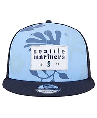 New Era Men's Navy Seattle Mariners Bikini Bottom Trucker 9FIFTY Snapback Hat