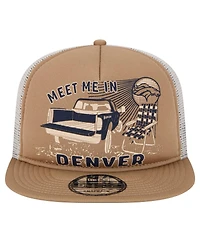 New Era Men's Tan Denver Broncos Meet Me 9FIFTY Snapback Hat