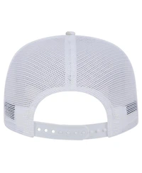 New Era Men's White Pittsburgh Pirates Logo Dunes A-Frame Trucker 9FIFTY Snapback Hat