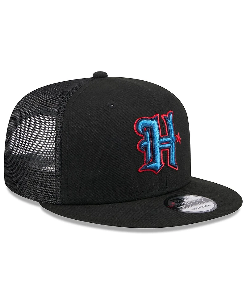 New Era Men's Black Houston Texans Shade 9FIFTY Trucker Snapback Hat