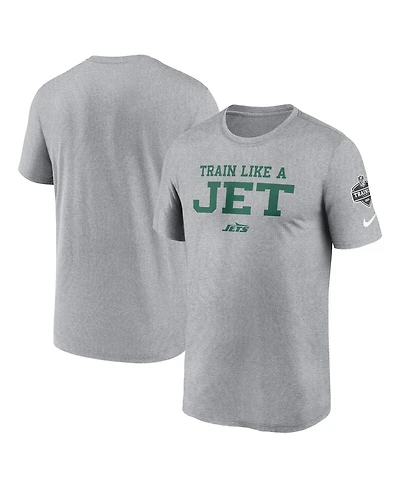 Nike Men's Heather Gray New York Jets 2024 Nfl Training Camp Legend Performance T-Shirt