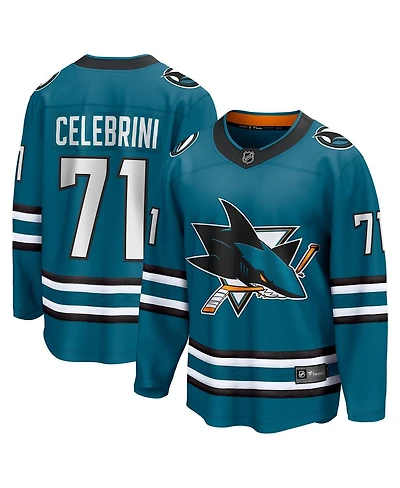 Fanatics Men's Macklin Celebrini Teal San Jose Sharks Home Breakaway Jersey