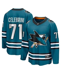 Fanatics Men's Macklin Celebrini Teal San Jose Sharks Home Breakaway Jersey