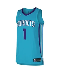 Jordan Men's LaMelo Ball Teal Charlotte Hornets Authentic Player Jersey - Icon Edition