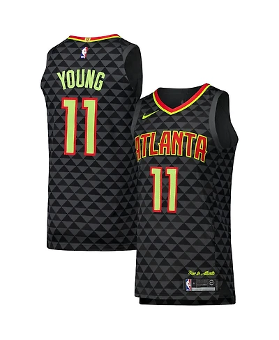 Nike Men's Trae Young Black Atlanta Hawks Authentic Player Jersey - Icon Edition