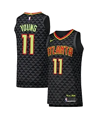 Nike Men's Trae Young Black Atlanta Hawks Authentic Player Jersey - Icon Edition