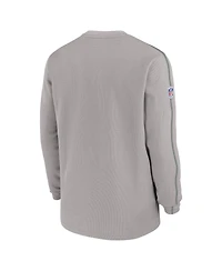 Nike Men's Gray Green Bay Packers Alternate Logo Coach Long Sleeve T-Shirt