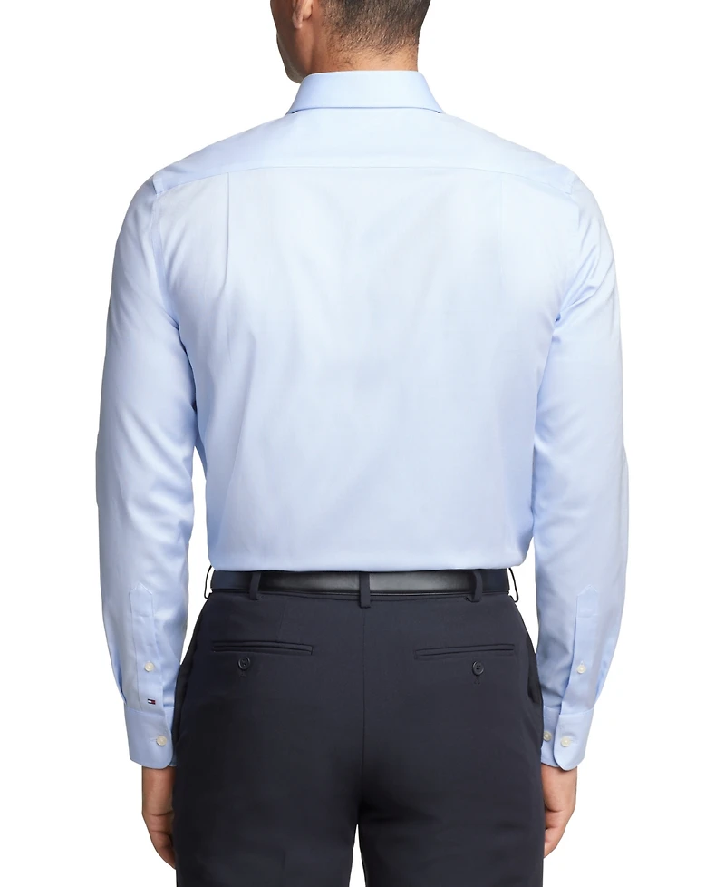 Tommy Hilfiger Men's Regular Fit Th Flex Essentials Wrinkle Free Stretch Dress Shirt
