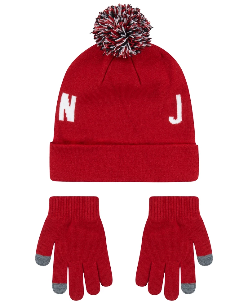 Jordan Big Kids 2-Piece Pom Beanie and Gloves Set